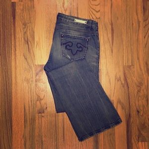 ReRock for Express low rise boot leg jeans 8L tall